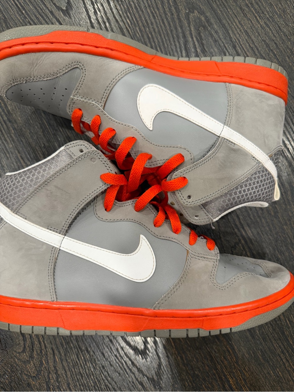 Nike Dunk High Light Charcoal Team Orange (2010) men’s size 10 FAIR